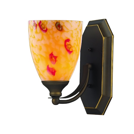 Mix and Match Vanity 5-in. Wide 1-Light Vanity Light, Aged Bronze -  ELK SHOWROOM, 570-1B-YW